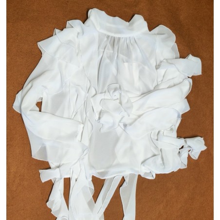 BLUSA JIRONES - BLANCO