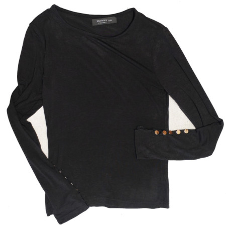 CAMISETA 5 BOTONES - NEGRO