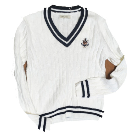 JERSEY PICO ANCLA - BLANCO
