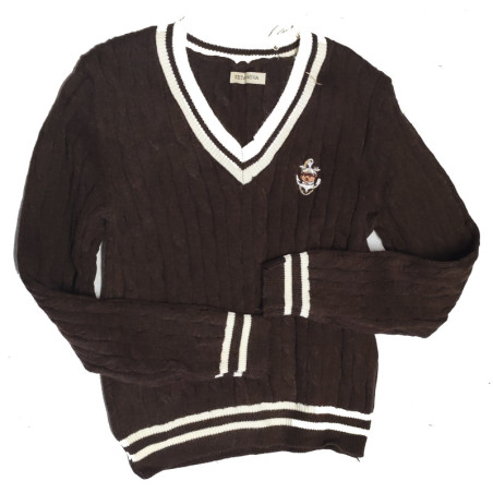 JERSEY PICO ANCLA - MARRON