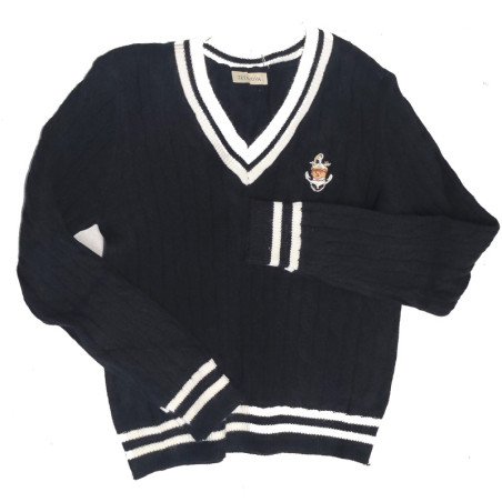 JERSEY PICO ANCLA - NEGRO