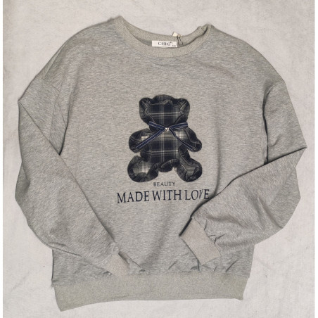 SUDADERA TED - GRIS