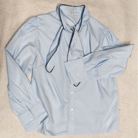 CAMISA LAZADA - CELESTE