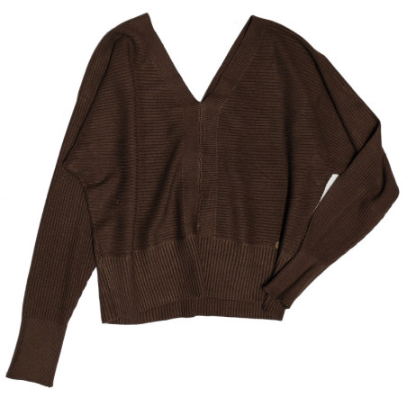 JERSEY DOBLE PICO - MARRON